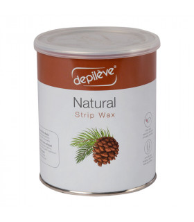 Cire à épiler de pin naturelle fluide - Pot de 800g avec bandes - Depilève