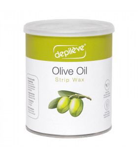 Cire à épiler à l'huile d'olive fluide - Pot de 800 g avec bandes - Depilève
