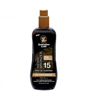 Gel en spray avec agents bronzants 100ml spf15