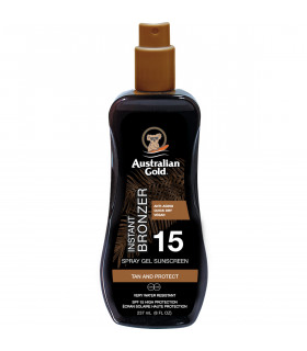 Gel en spray avec agents bronzants SPF15/30 237ml