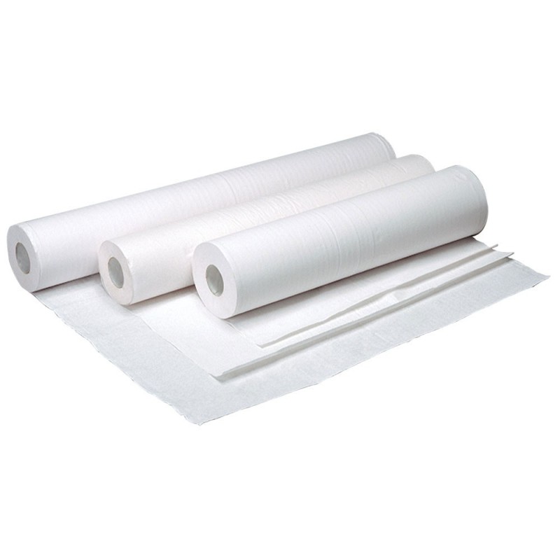 Rouleaux de drap d'examen ouaté blanc