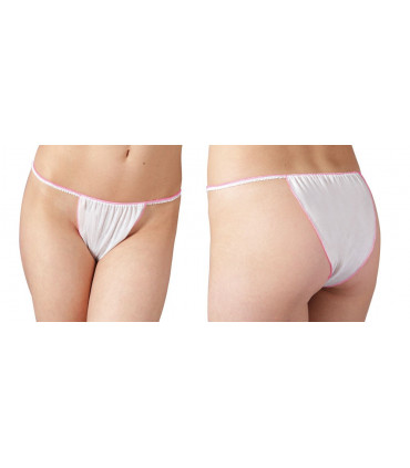 String jetable blanc pour femme spunlace