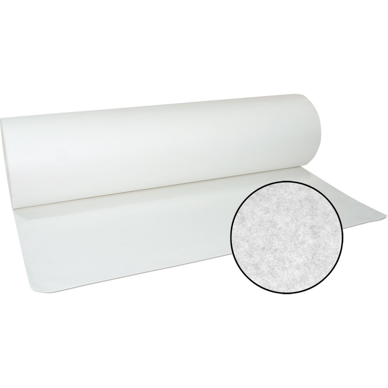 Rouleau de drap d'examen non tissé avec détail de la fibre