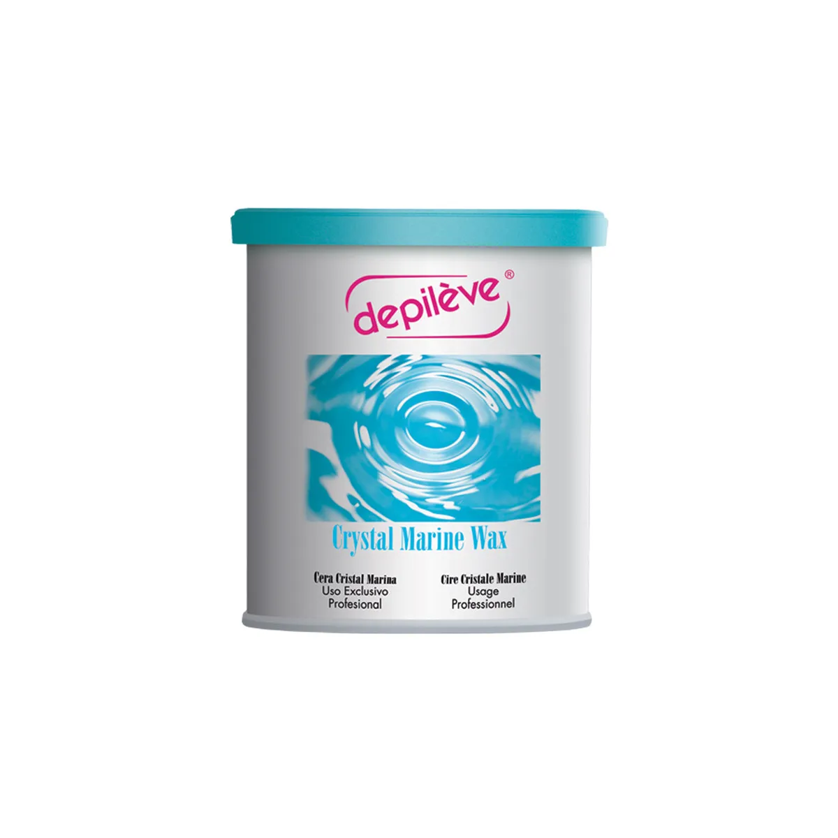Cire à épiler crystal marine fluide - Pot de 800g avec bandes - Depilève